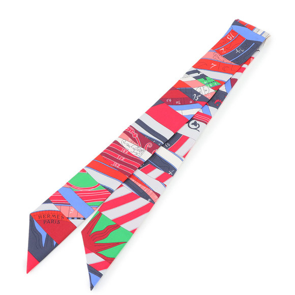 Hermes Hermès Twilly Scarf, Astrologie Nouvelle, 100% Silk, Multicolor - Picture 1 of 4